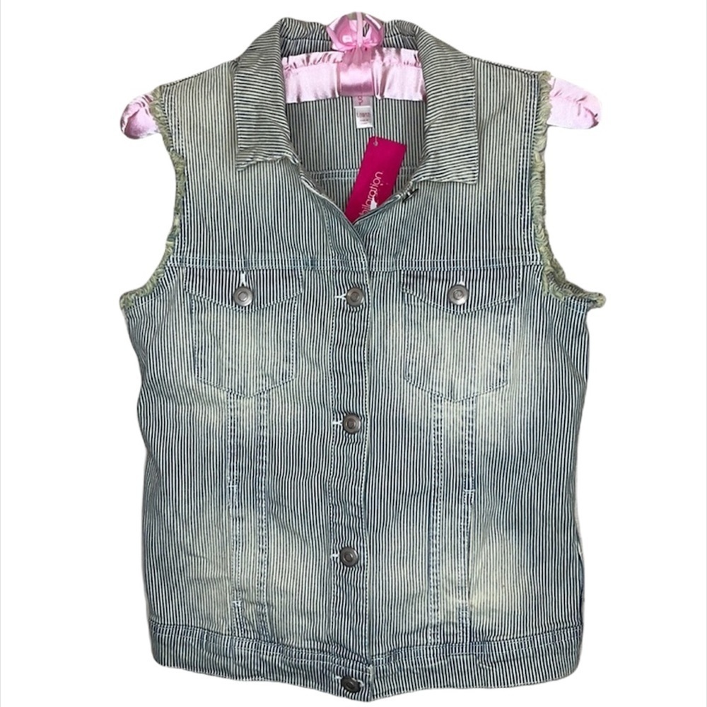 Xhilaration Girl’s Jeans Vest Size L 10/12
